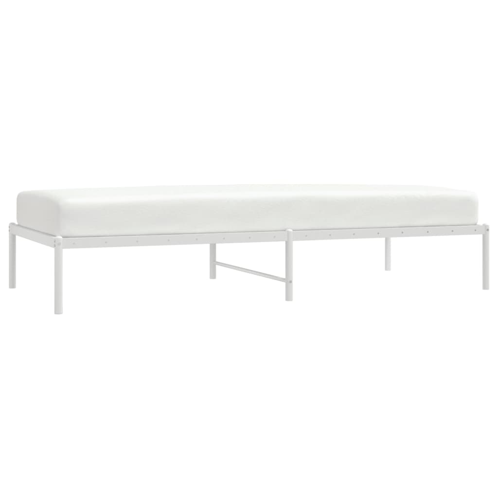 vidaXL Estrutura de cama metal 90x200 cm branco