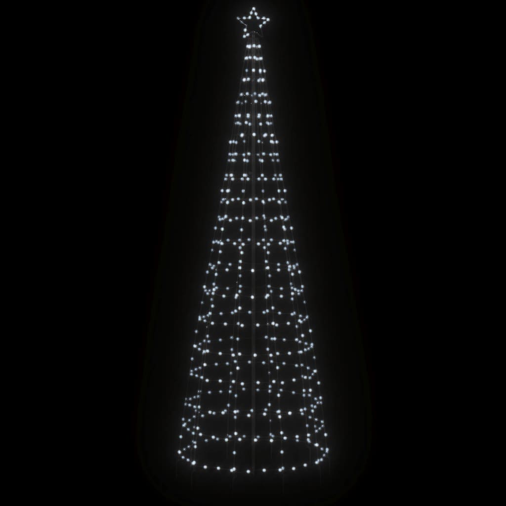 vidaXL Iluminação árvore de Natal c/ estacas 570 LED 300cm branco frio