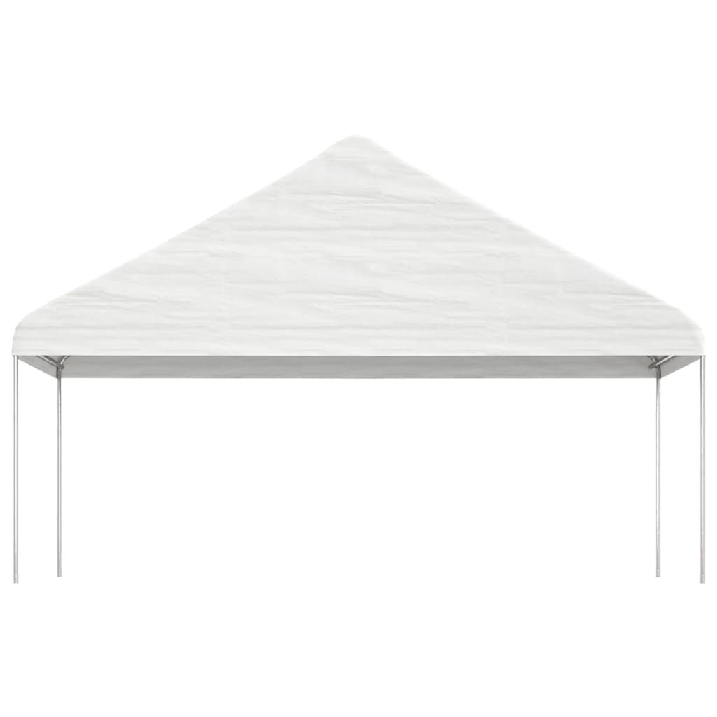 vidaXL Gazebo com telhado 6,69x5,88x3,75 m polietileno branco