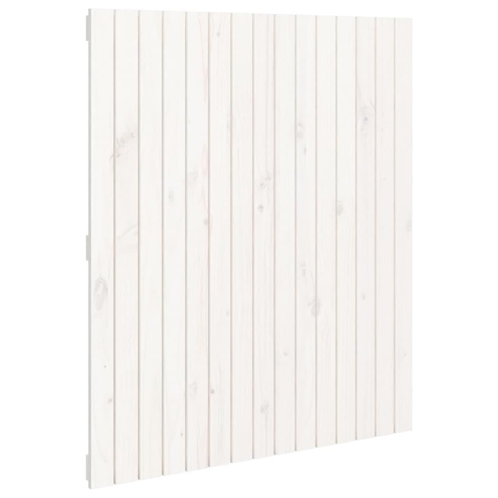 vidaXL Cabeceira de parede 95,5x3x110 cm pinho maciço branco