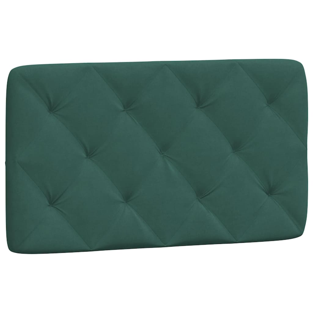 vidaXL Almofadão de cabeceira 80 cm veludo verde-escuro