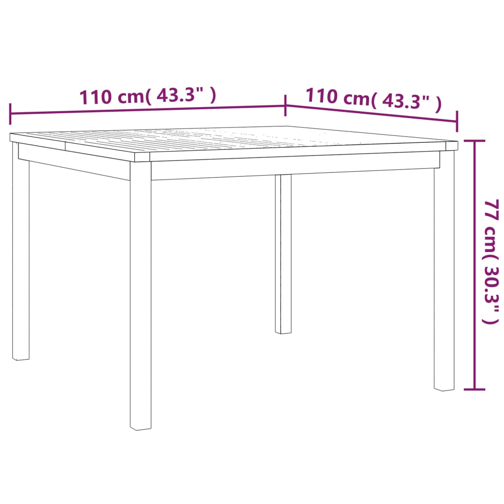 vidaXL 3 pcs conjunto de jantar para jardim madeira de teca maciça