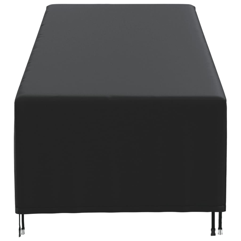 vidaXL Capa para espreguiçadeira 210x80x45/75 cm 420D oxford preto