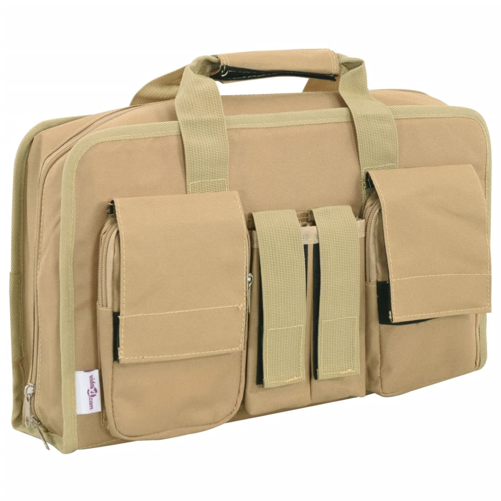 vidaXL Saco para pistola 40x24x10 cm tecido oxford caqui