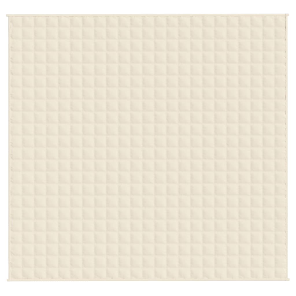 vidaXL Manta pesada 11 kg 220x240 cm tecido creme-claro