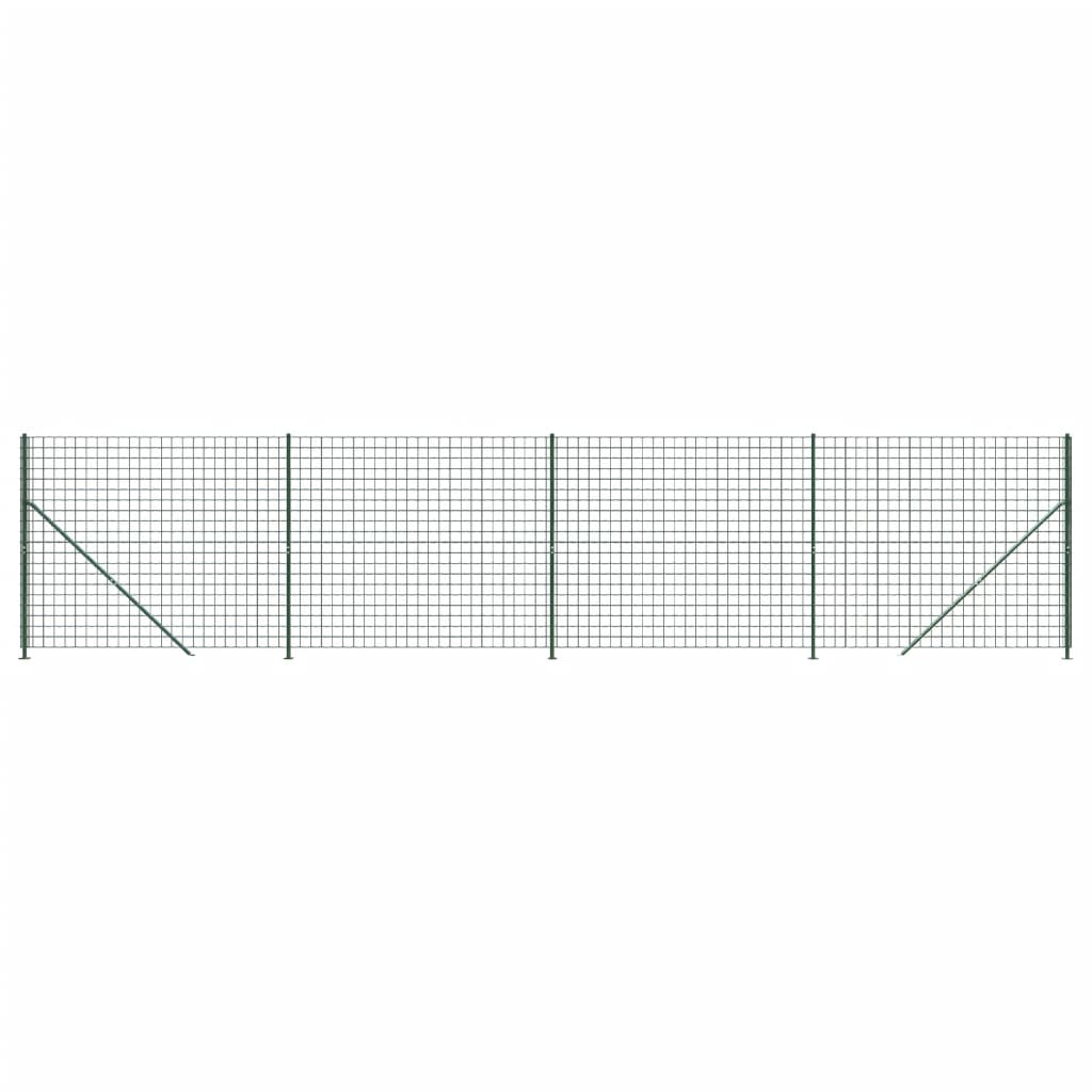 vidaXL Cerca de malha de arame com flange 1,8x10 m verde