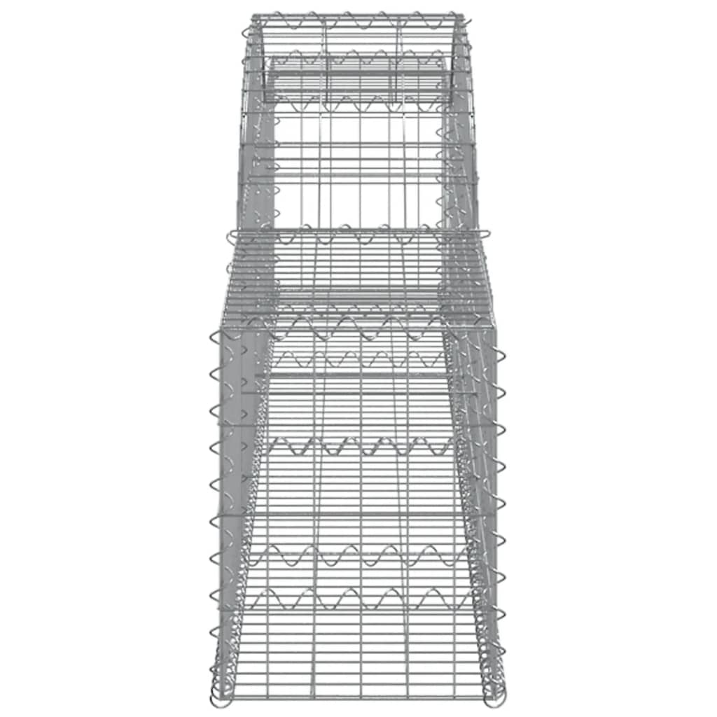 vidaXL Cestos gabião arqueados 13pcs 300x30x40/60 cm ferro galvanizado