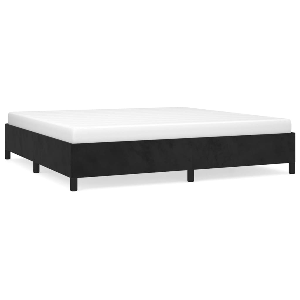 vidaXL Estrutura de cama 200x200 cm veludo preto