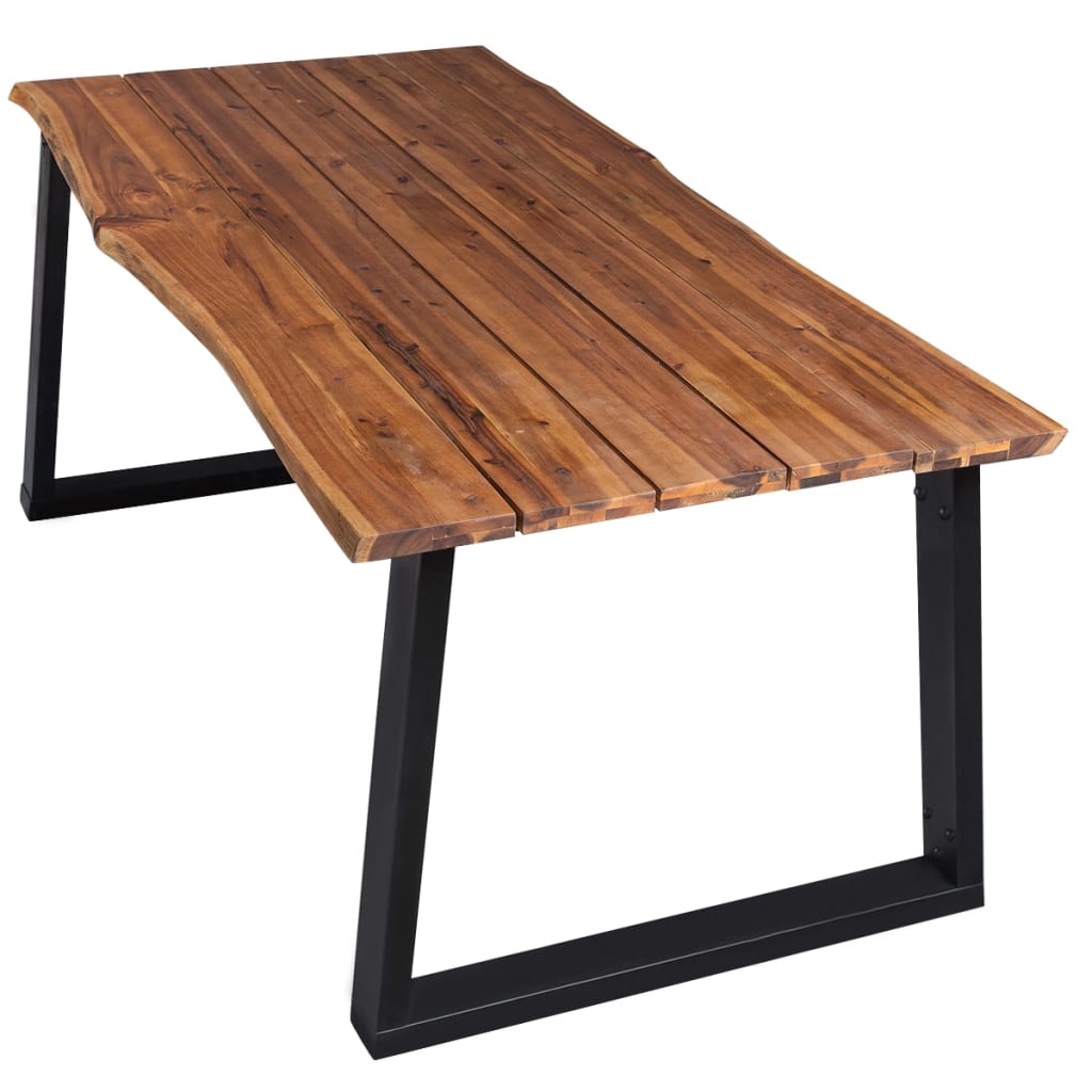 vidaXL Mesa de jantar 170x90x75 cm madeira de acácia maciça