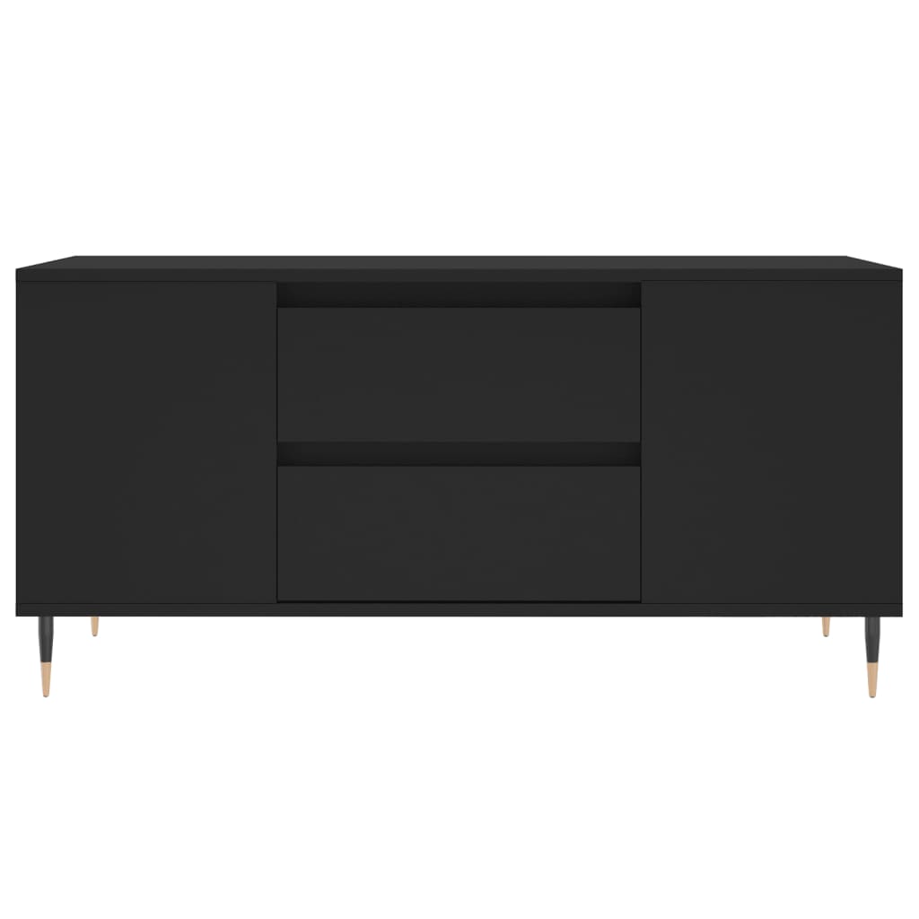 vidaXL Mesa de centro 102x44,5x50 cm derivados de madeira preto