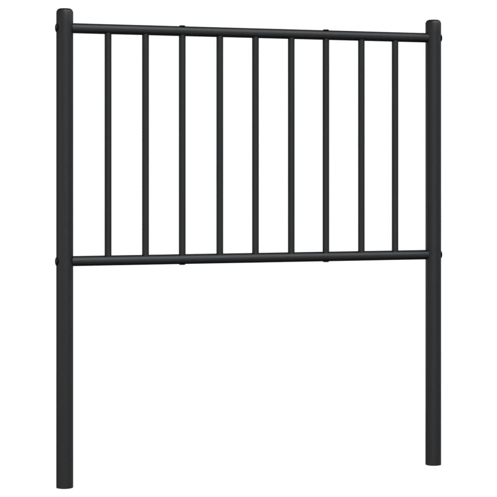 vidaXL Cabeceira de cama 75 cm metal preto