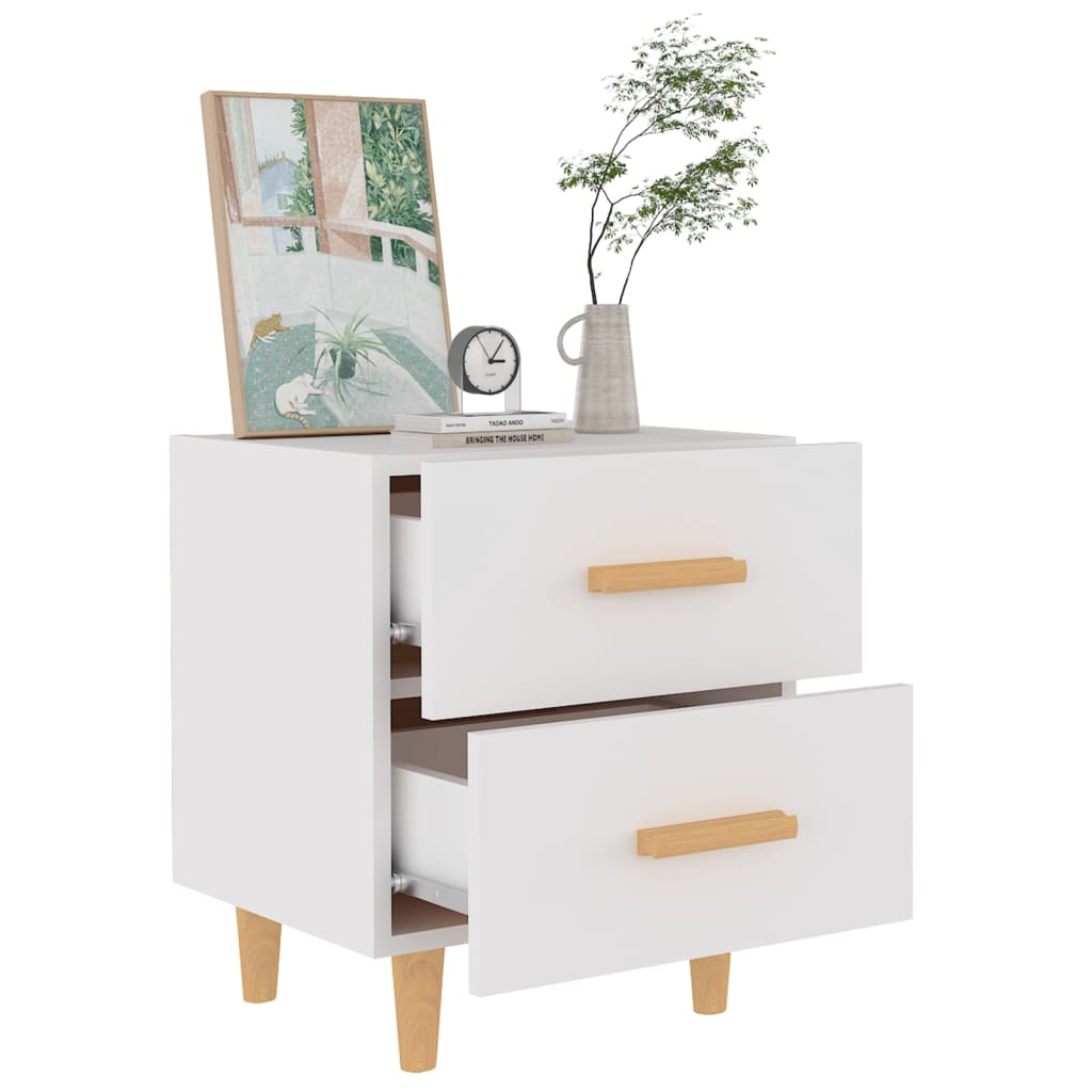 vidaXL Mesa de cabeceira 40x35x47,5 cm branco