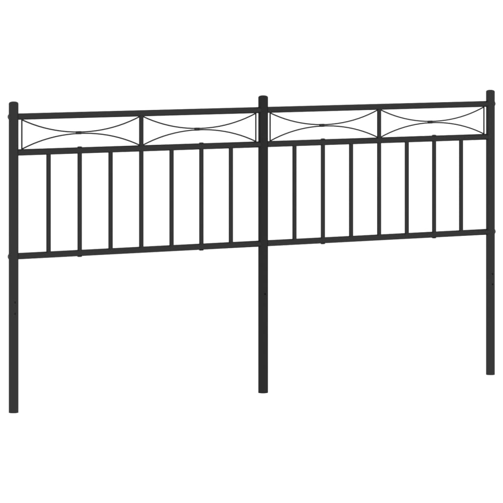 vidaXL Cabeceira de cama 160 cm metal preto
