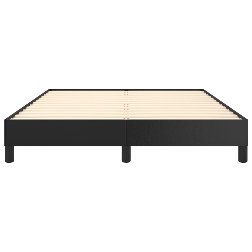 vidaXL Estrutura de cama 140x190 cm couro artificial preto