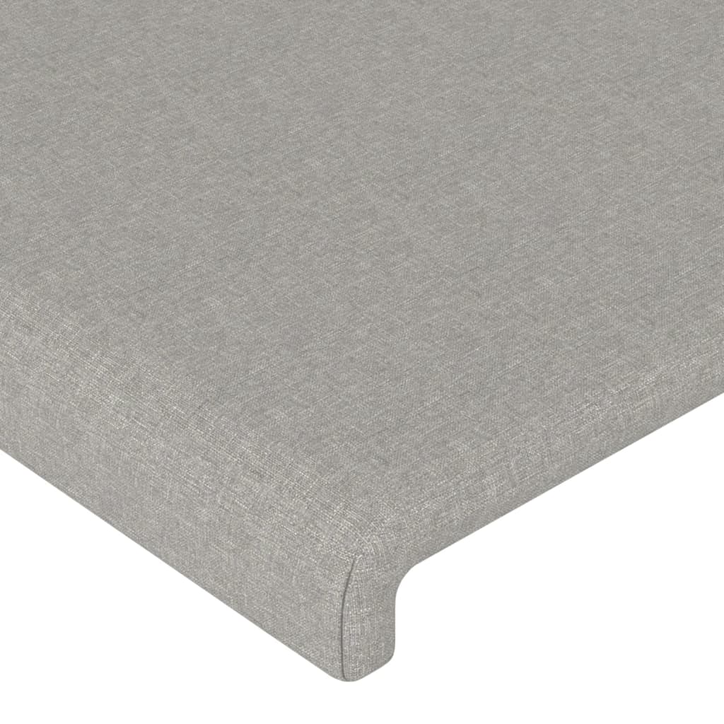 vidaXL Cabeceira de cama 2 pcs tecido 72x5x78/88 cm cinzento-claro