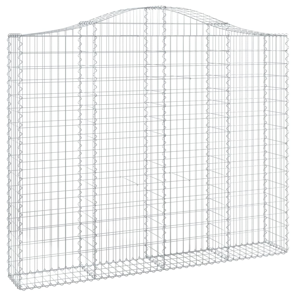 vidaXL Cestos gabião arqueados 2pcs 200x30x160/180cm ferro galvanizado