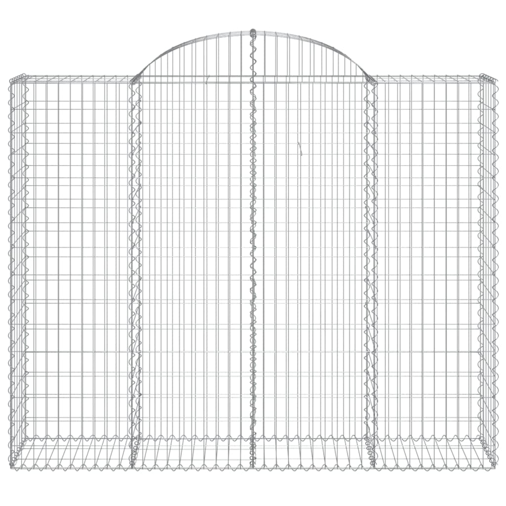 vidaXL Cestos gabião arqueados 14 pcs 200x50x160/180 ferro galvanizado