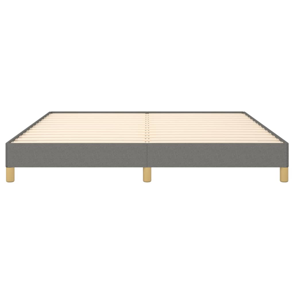 vidaXL Estrutura de cama sem colchão 180x200 cm tecido cinzento-escuro