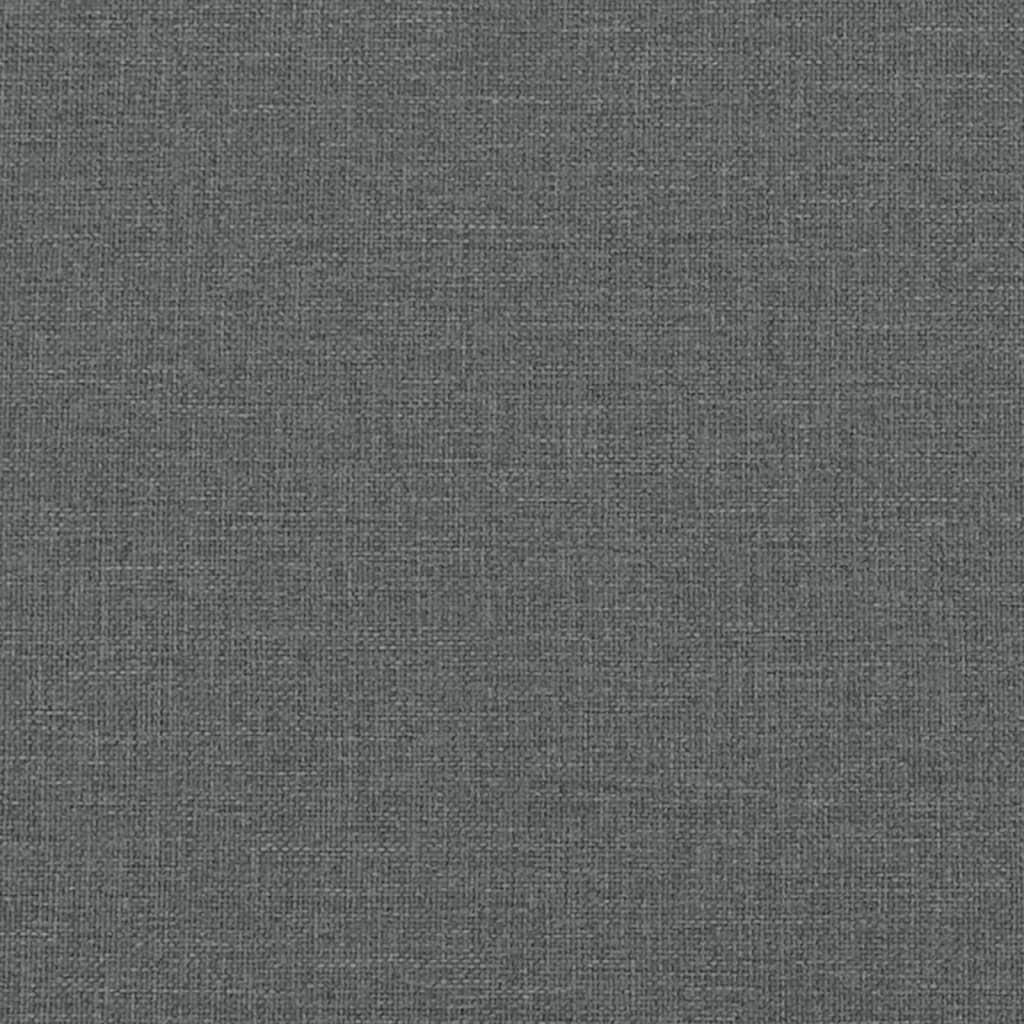 vidaXL Sofá-cama em forma de L 255x140x70 cm tecido cinzento-escuro