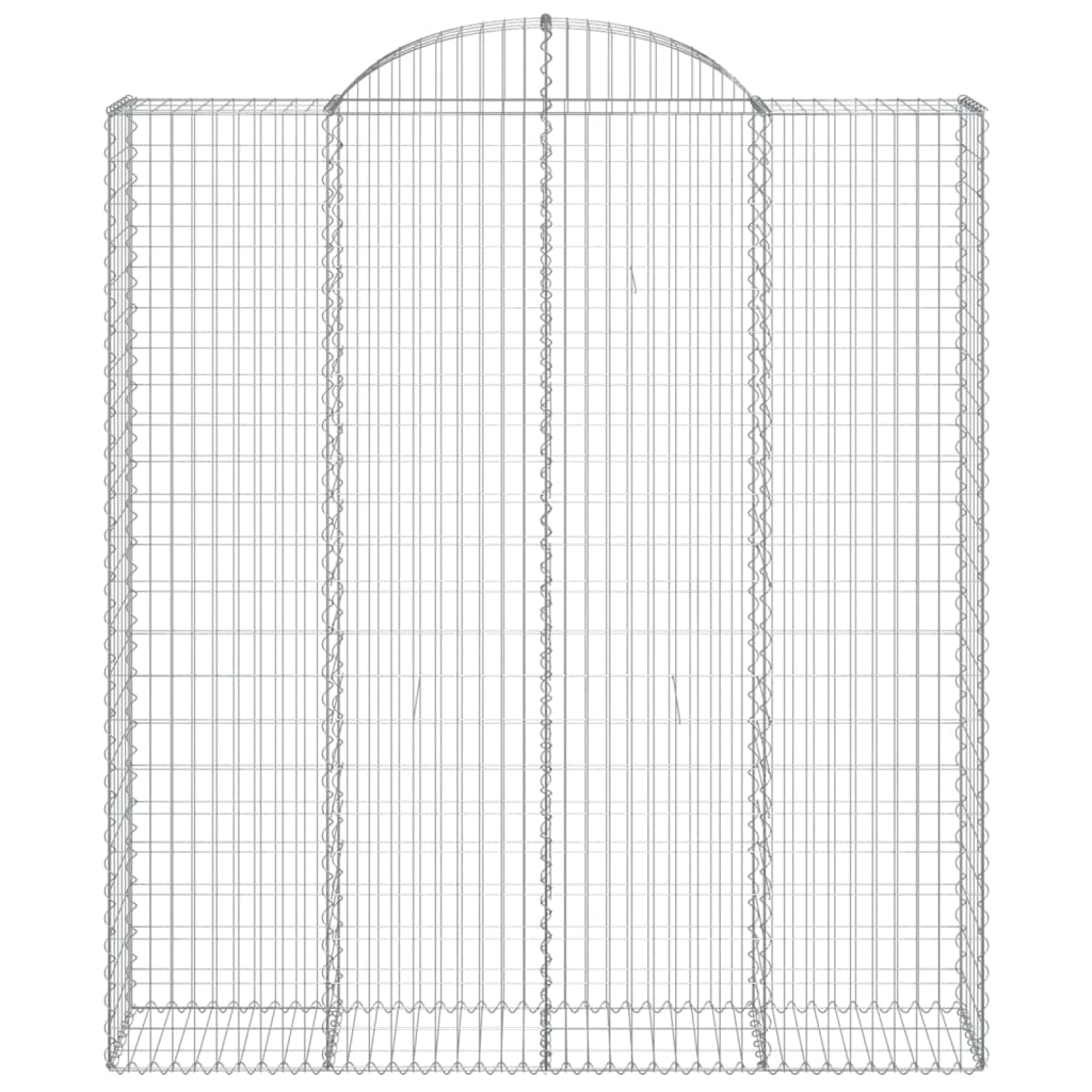 vidaXL Cestos gabião arqueados 5pcs 200x50x220/240cm ferro galvanizado