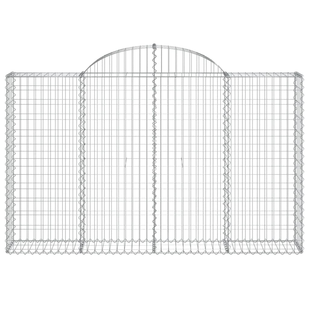 vidaXL Cestos gabião arqueados 20 pcs 200x30x120/140 ferro galvanizado