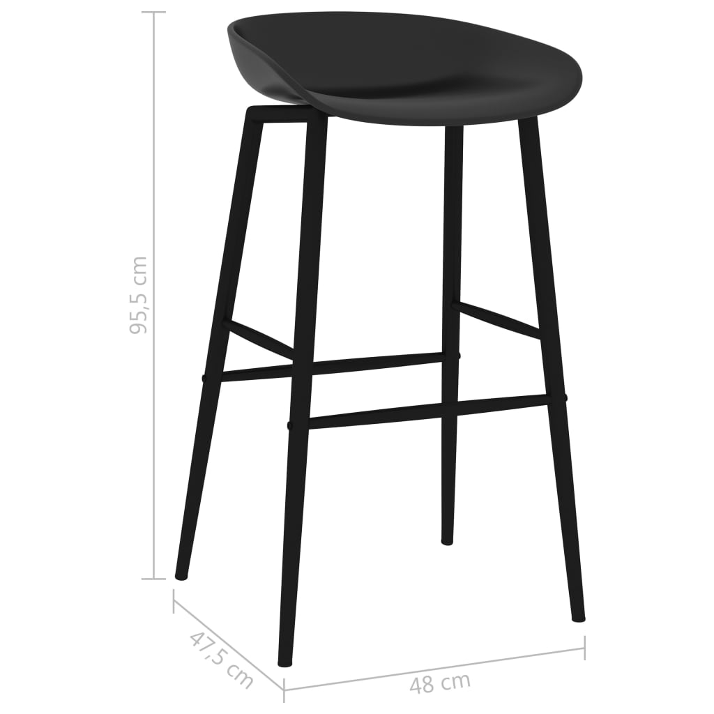 vidaXL 5 pcs conjunto de bar branco e preto