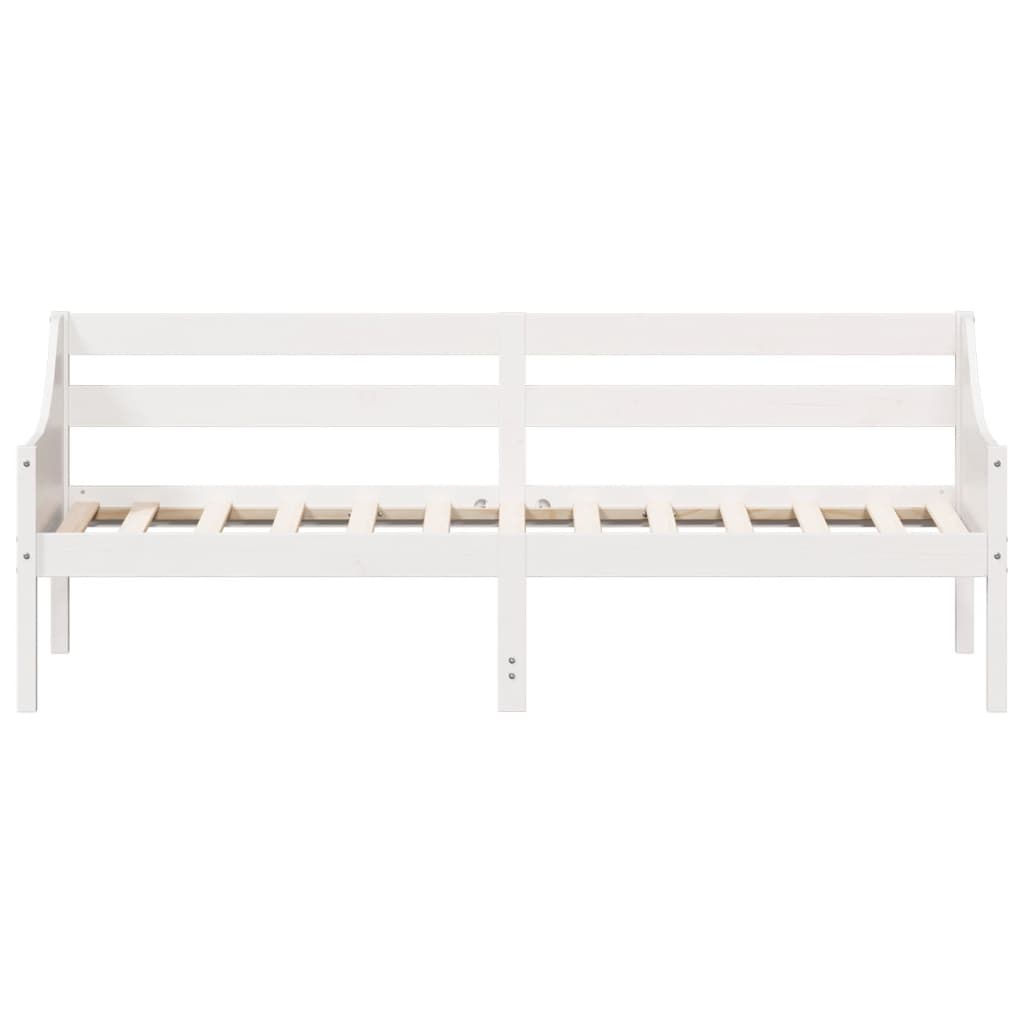 vidaXL Sofá-cama sem colchão 90x200 cm madeira de pinho maciça branco