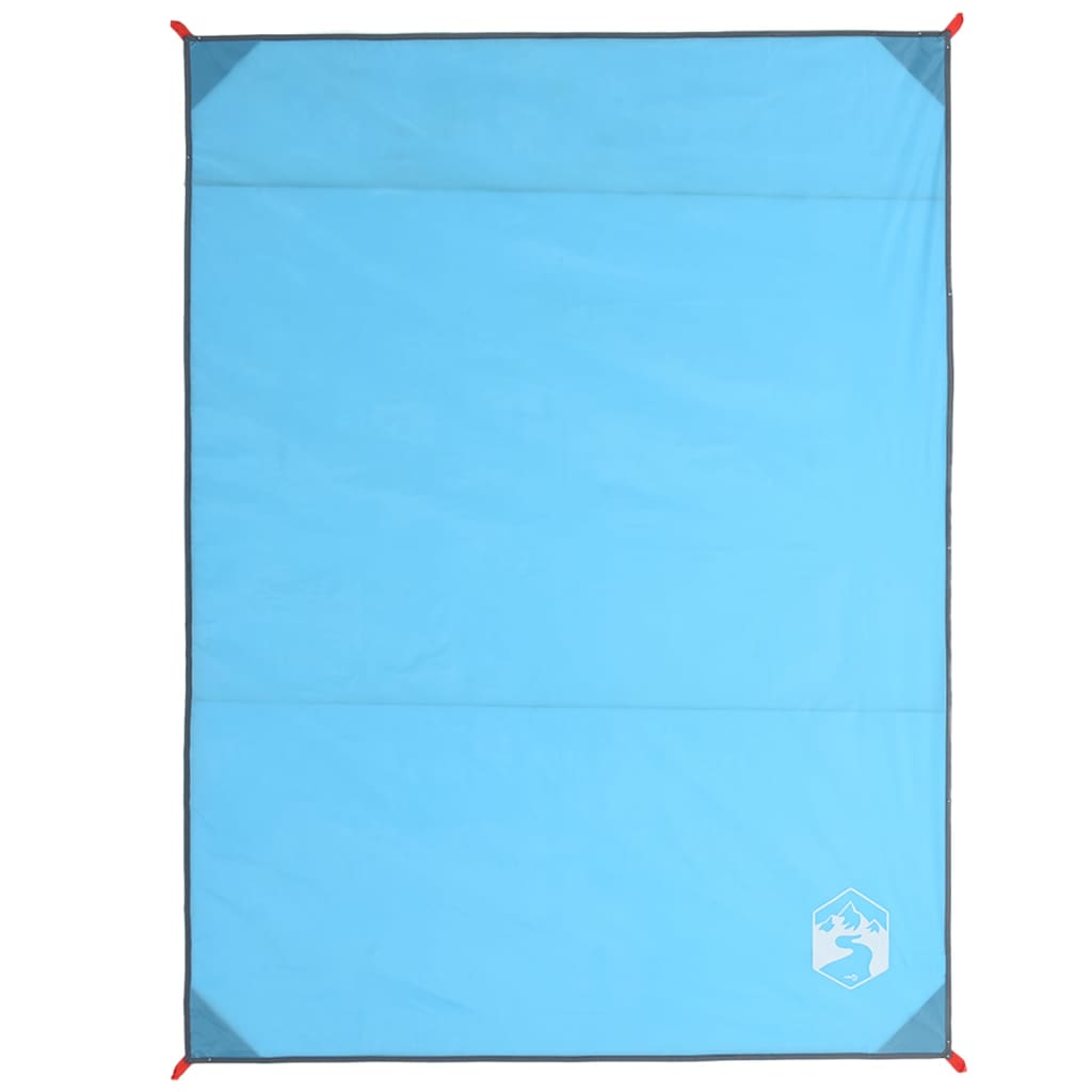 vidaXL Toalha de piquenique com estacas 205x155 cm azul