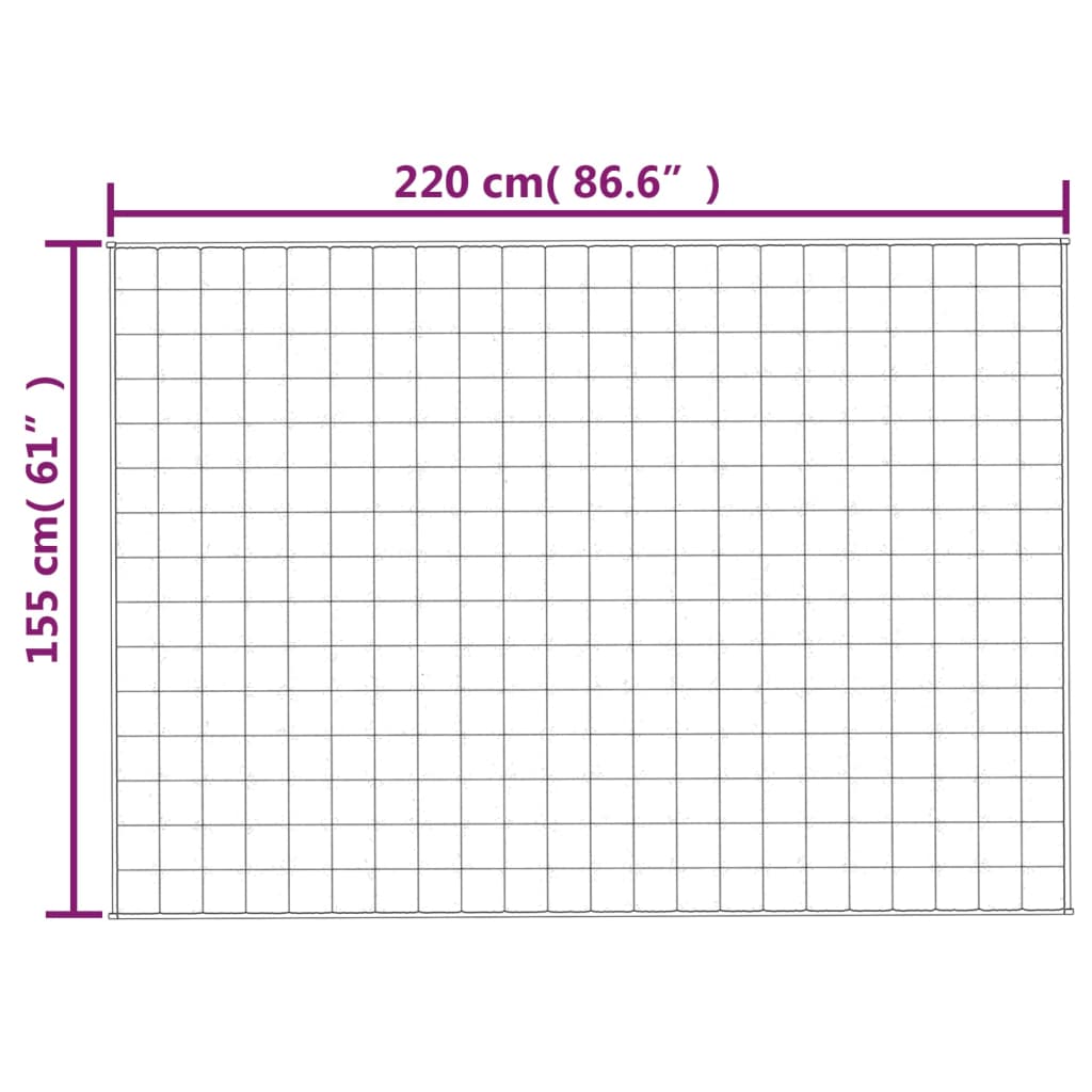 vidaXL Manta pesada 11 kg 155x220 cm tecido cinza