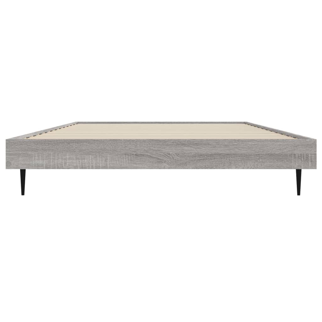 vidaXL Estrutura cama 100x200 cm derivados de madeira cinzento sonoma