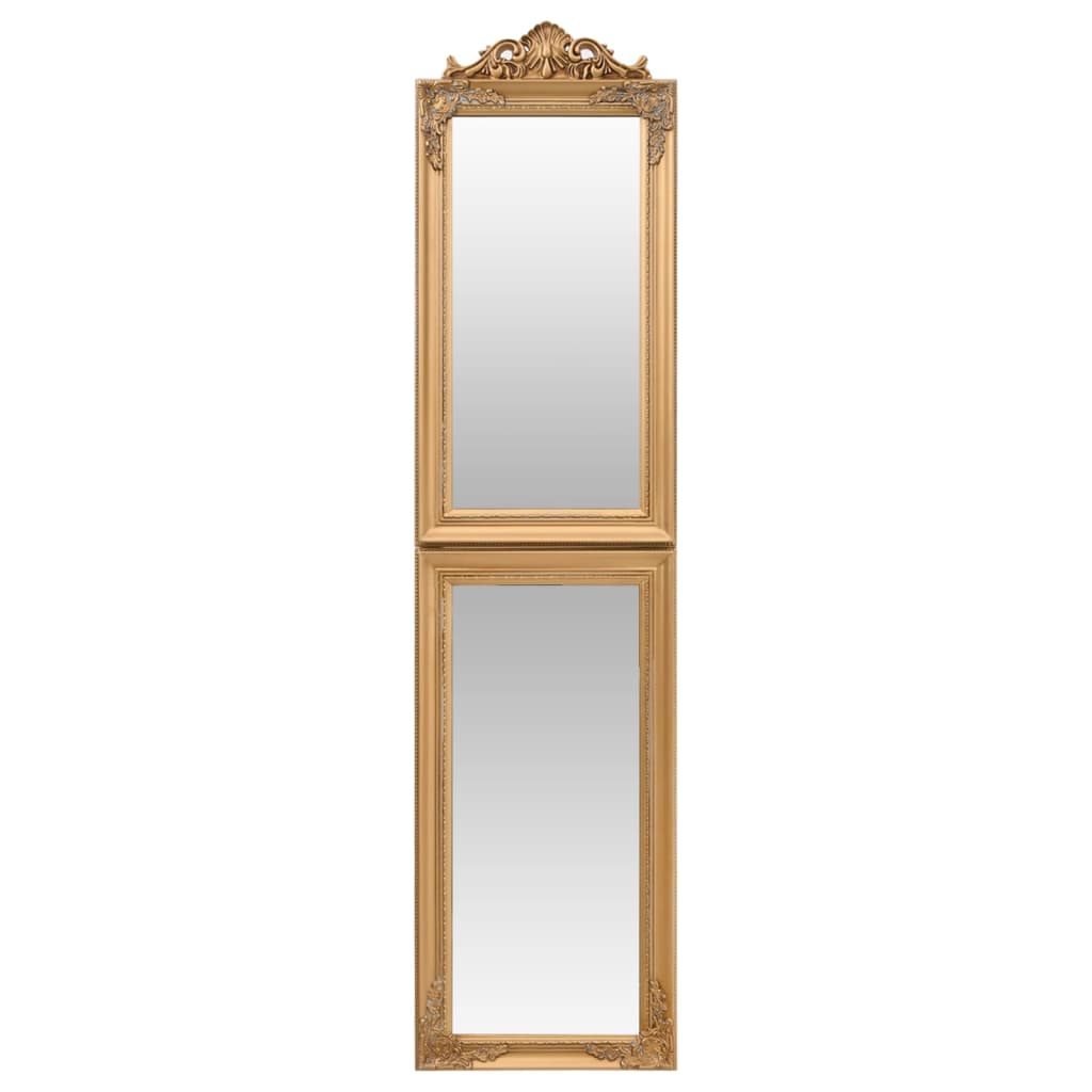 vidaXL Espelho de pé 45x180 cm dourado