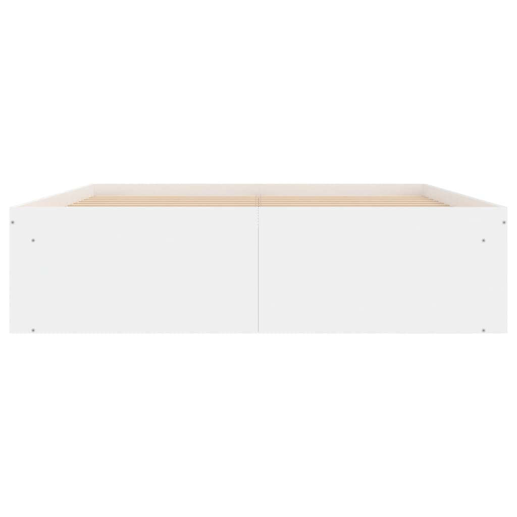 vidaXL Estrutura de cama de casal 135x190 cm branco