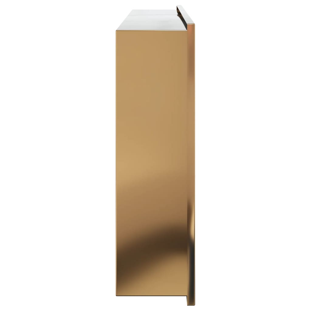 vidaXL Nicho parede p/ duche 62x32x9cm aço inoxidável dourado escovada