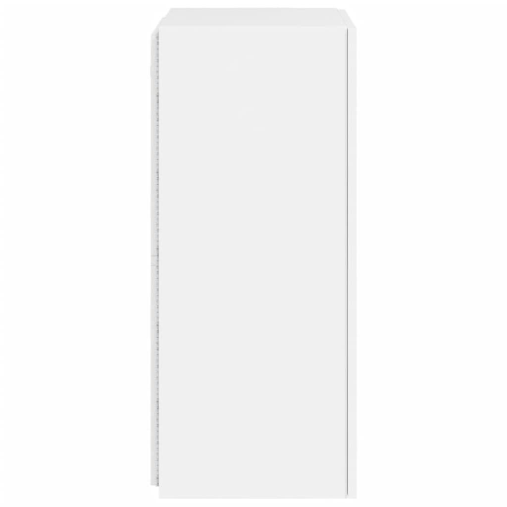 vidaXL Móvel de parede para TV com luzes LED 40,5x35x80 cm branco