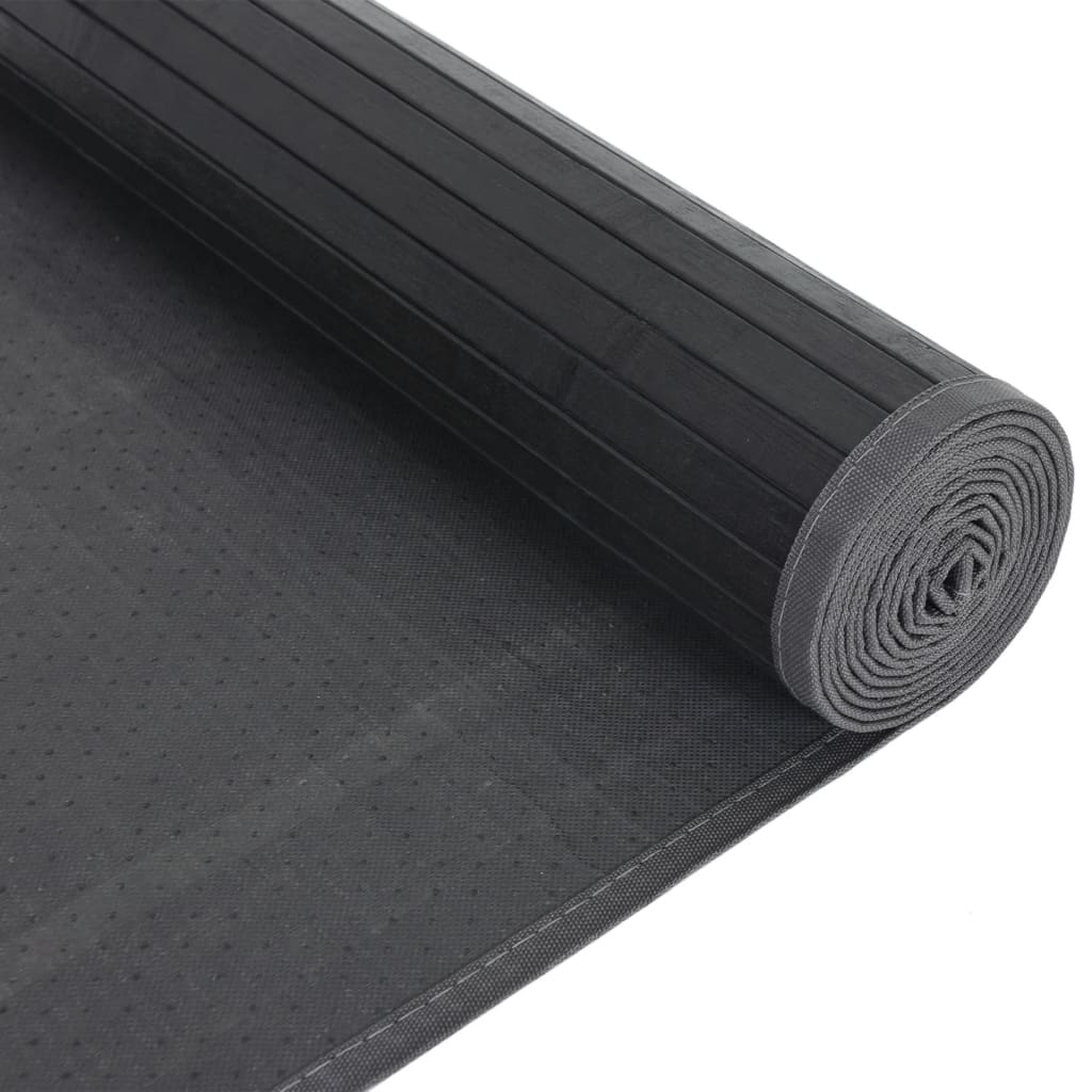 vidaXL Tapete retangular 80x500 cm bambu preto