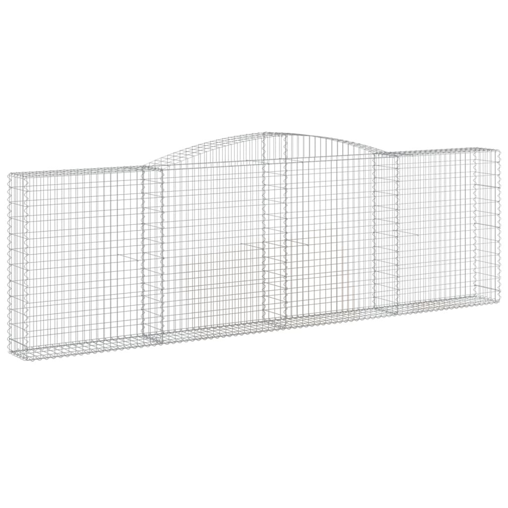 vidaXL Cestos gabião arqueados 10pcs 400x30x120/140 ferro galvanizado