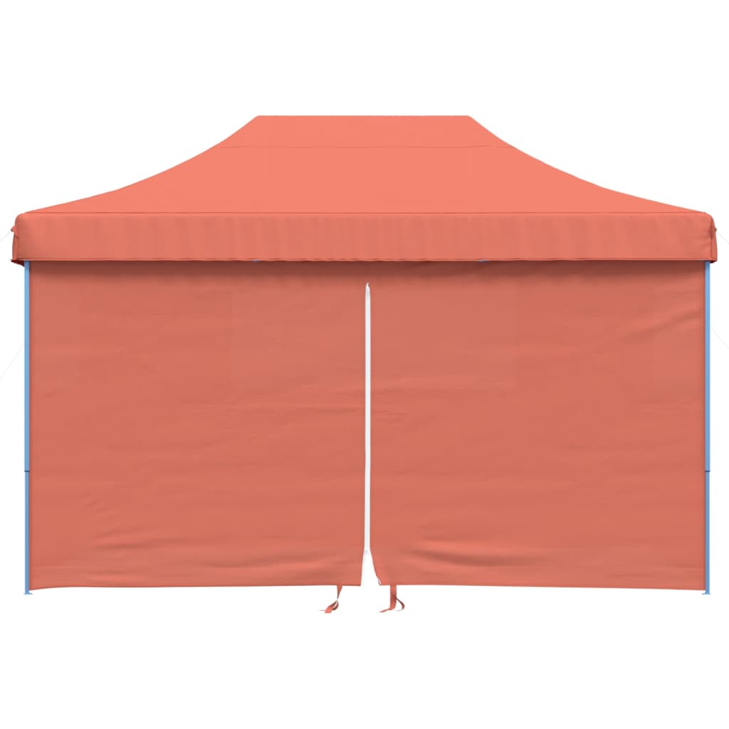 vidaXL Tenda p/ festas pop-up dobrável 4 paredes laterais terracotta