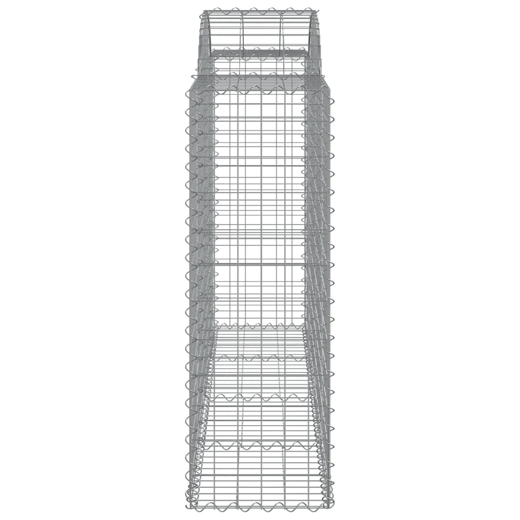 vidaXL Cestos gabião arqueados 11pcs 200x50x120/140 ferro galvanizado