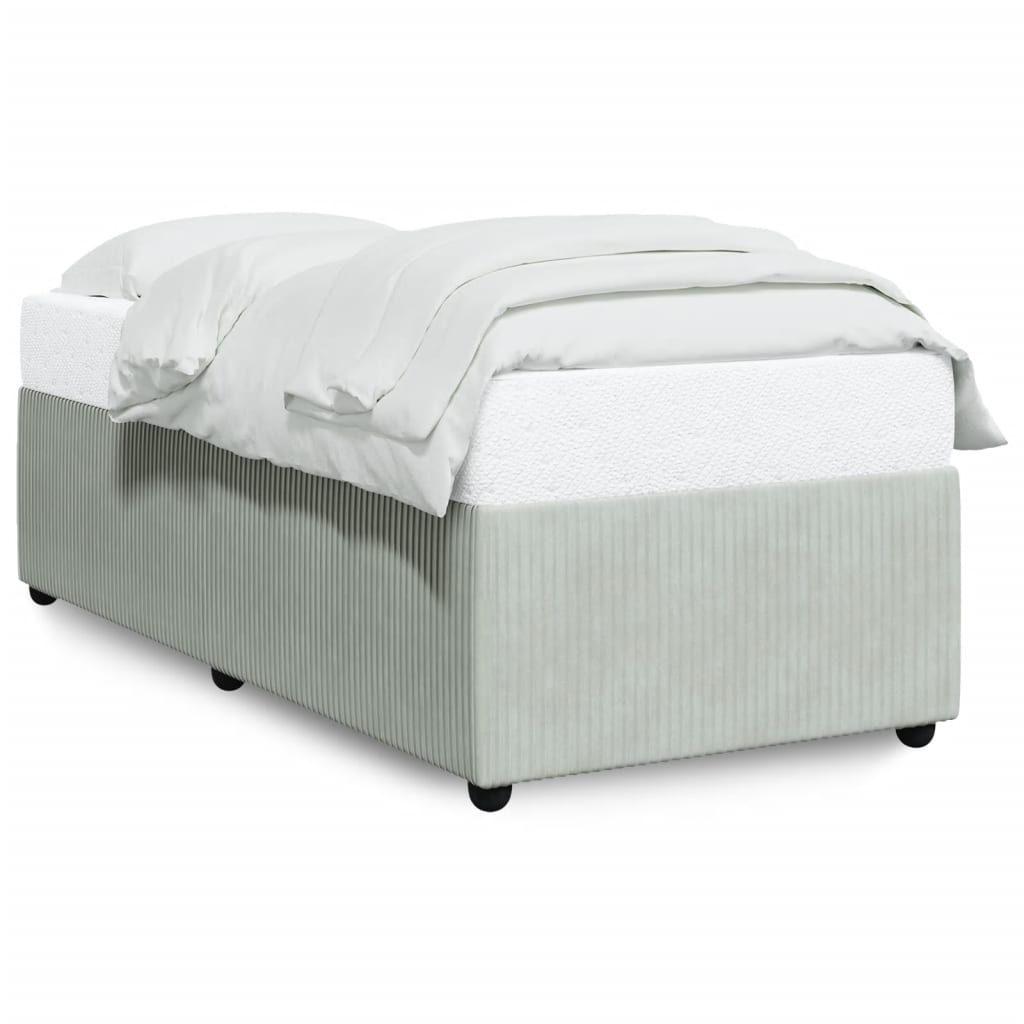 vidaXL Estrutura de cama 80x200 cm veludo cinzento-claro