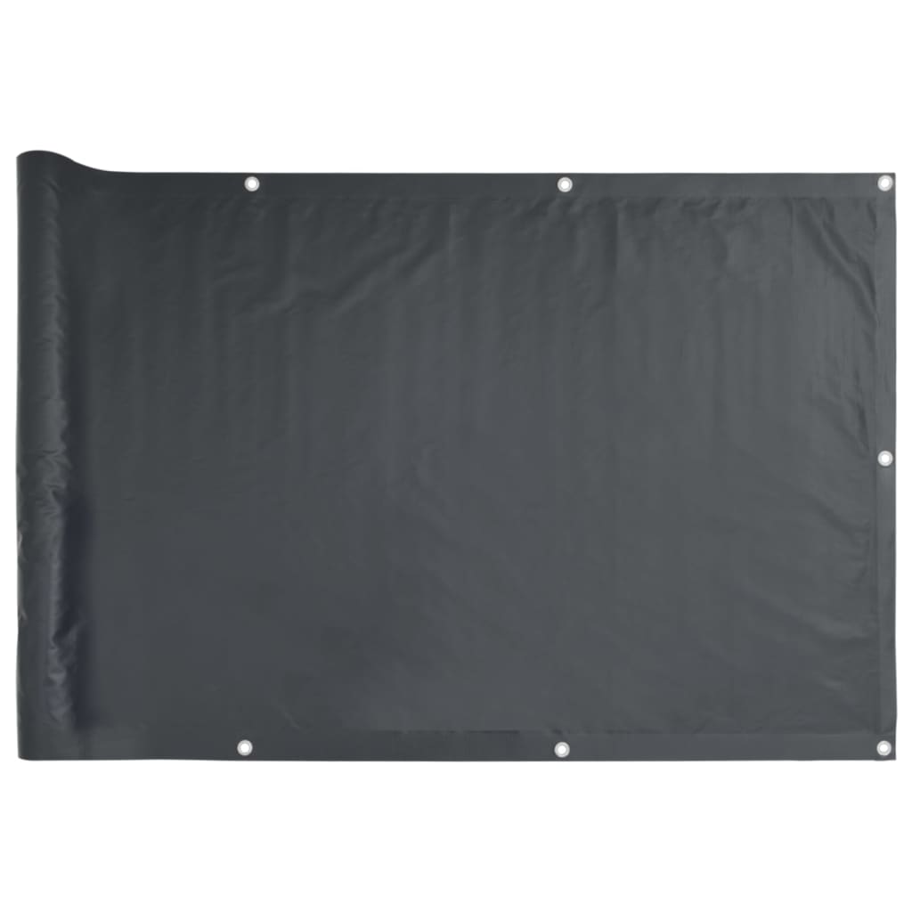 vidaXL Tela de privacidade para varanda 1000x75 cm PVC antracite