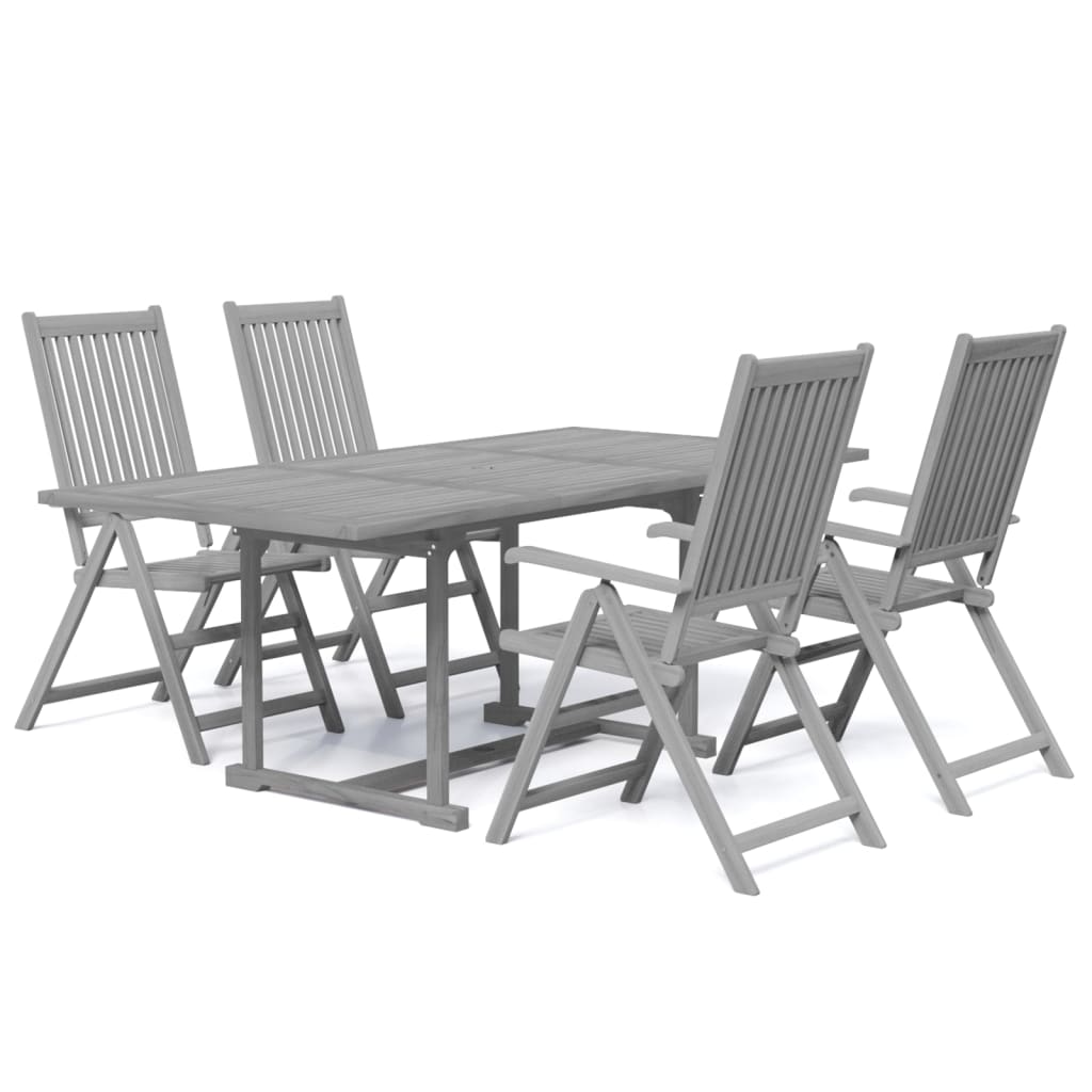 vidaXL 5 pcs conjunto de jantar jardim madeira acácia maciça