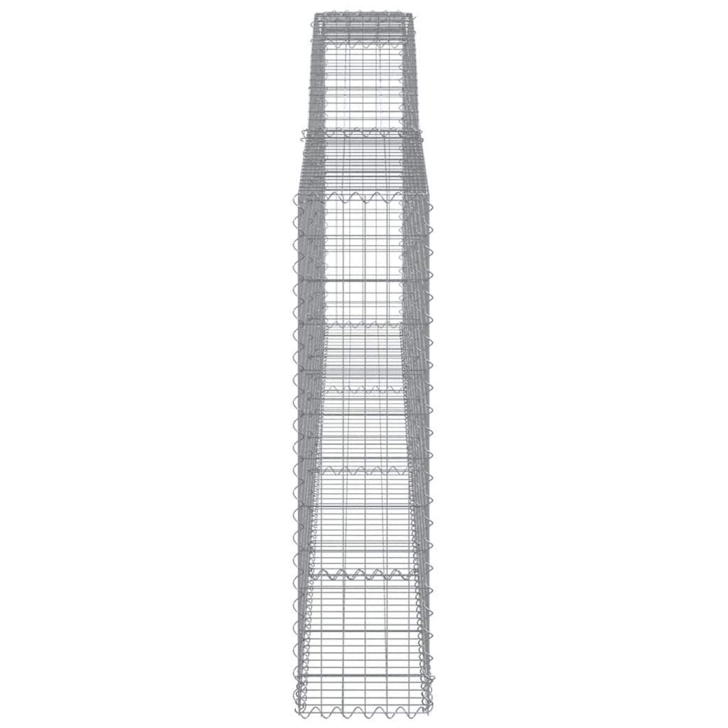 vidaXL Cestos gabião arqueados 10pcs 400x30x120/140 ferro galvanizado