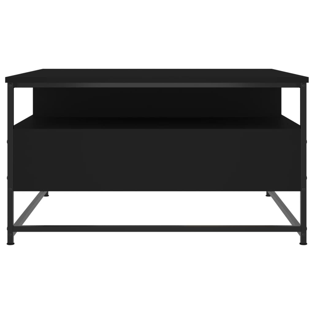 vidaXL Mesa de centro 80x80x45 cm derivados de madeira preto