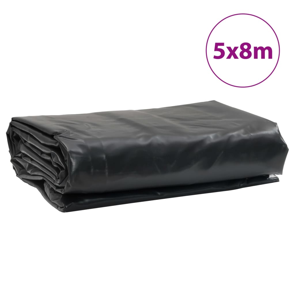 vidaXL Lona 5x8 m 650 g/m² preto