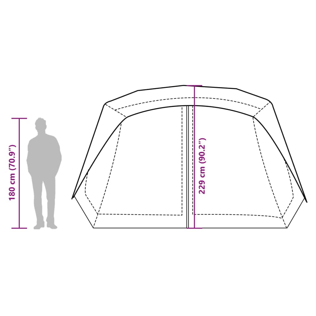 vidaXL Tenda familiar 10 pessoas libertação rápida impermeável azul