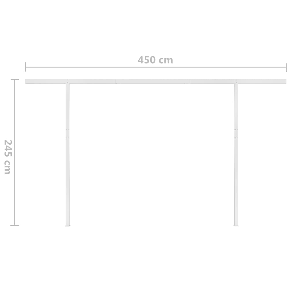 vidaXL Toldo retrátil manual com postes 4x3 m laranja e castanho