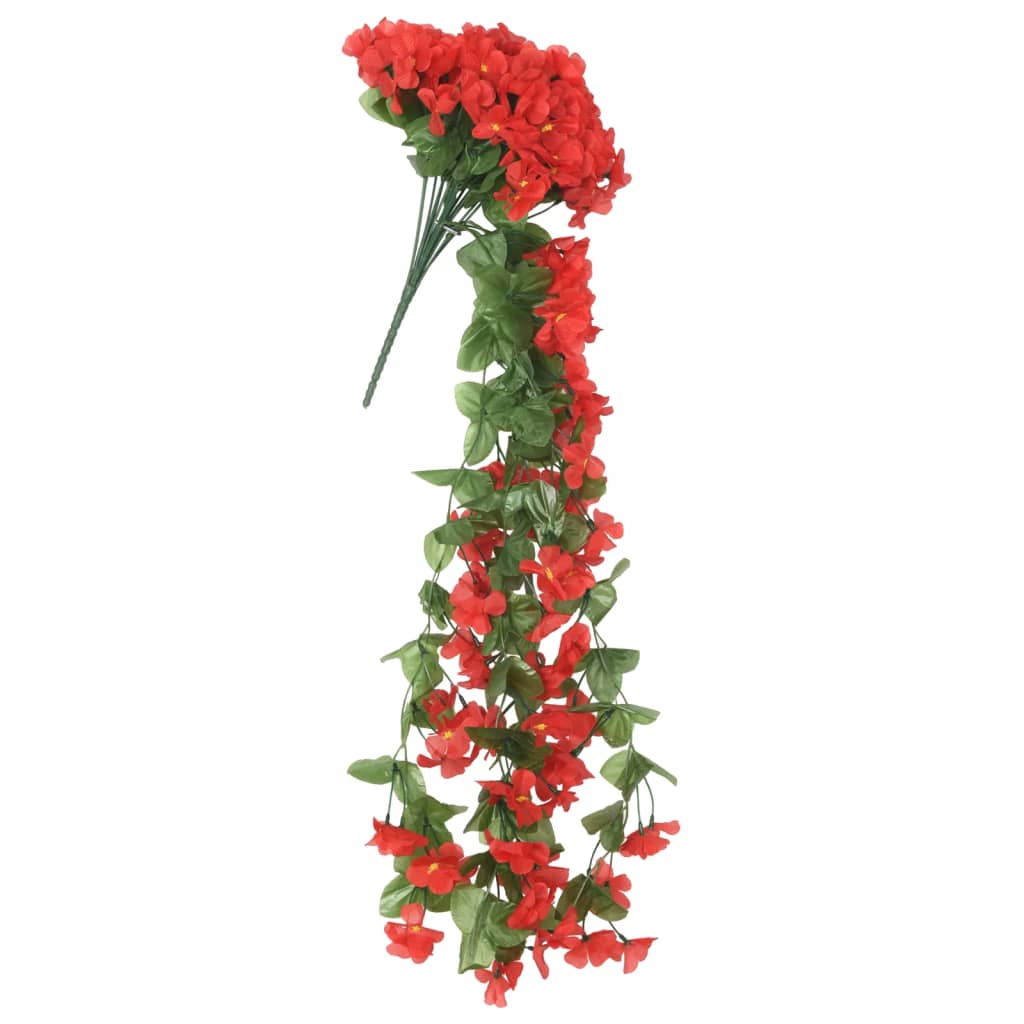 vidaXL Grinaldas de flores de Natal 3 pcs 85 cm vermelho