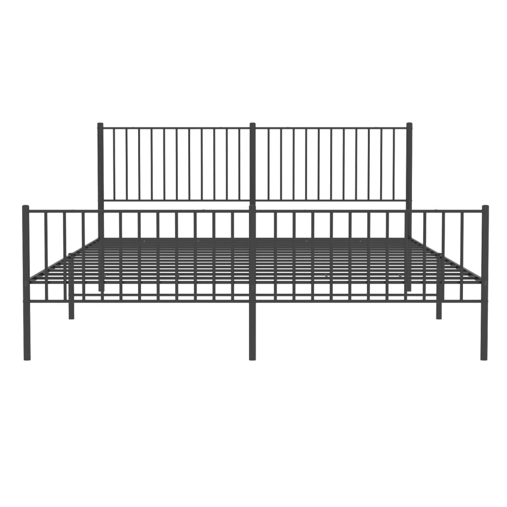 vidaXL Estrutura de cama sem colchão com pés 180x200 cm preto