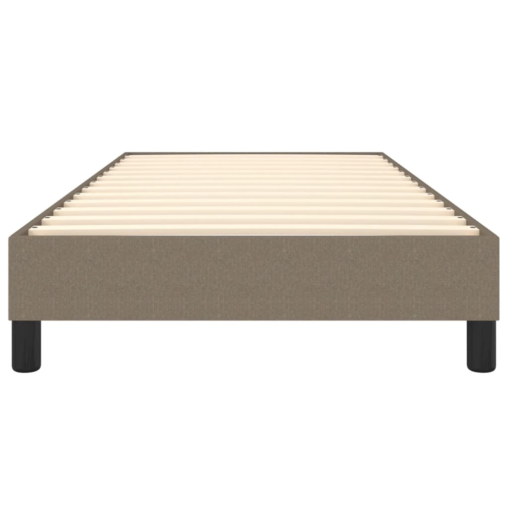 vidaXL Estrutura de cama 90x200 cm tecido cinza-acastanhado