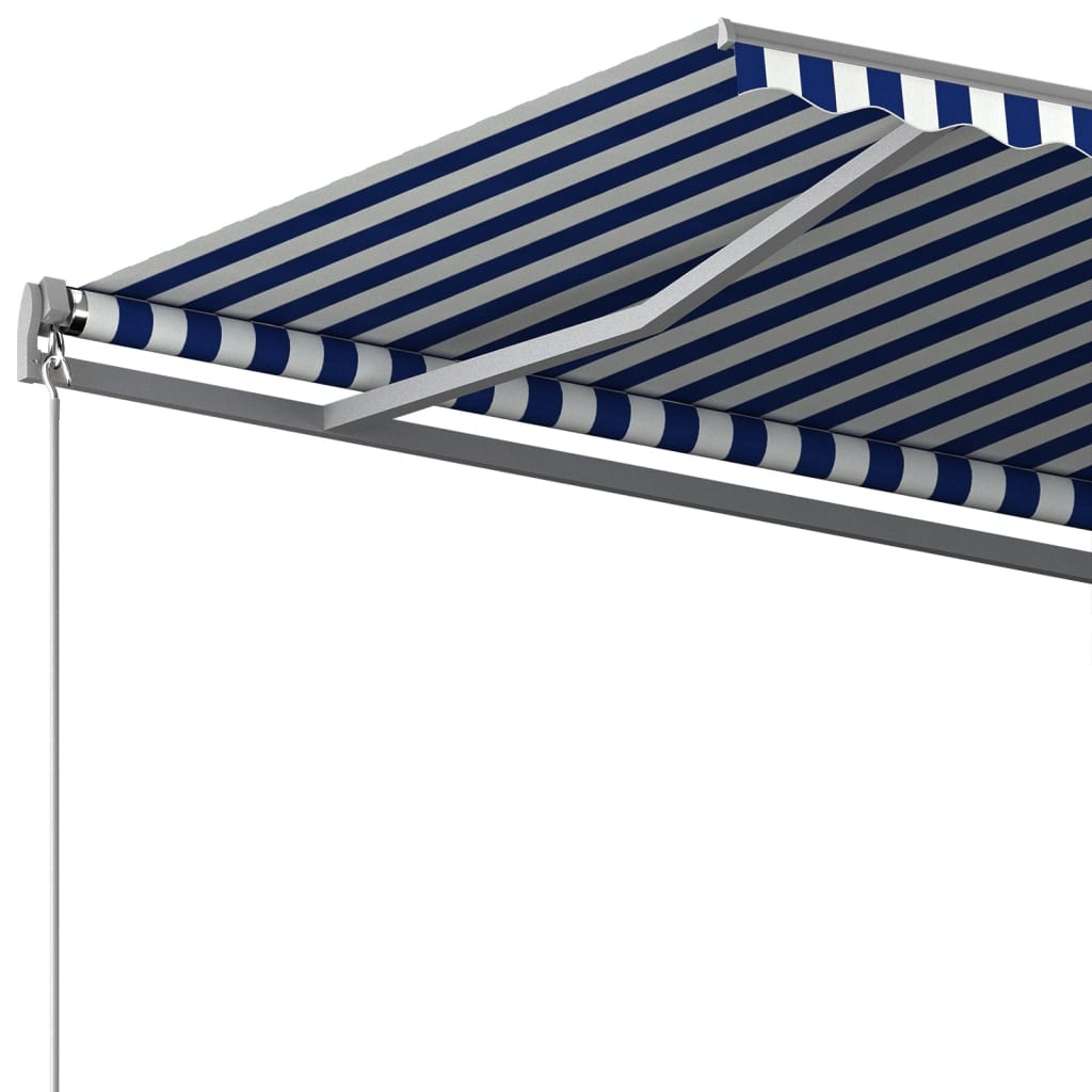 vidaXL Toldo automático independente 600x350 cm azul e branco